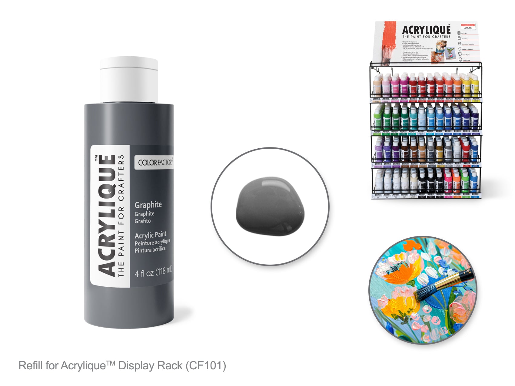 PAINT ACRYLIC 118ML GRAPHITE