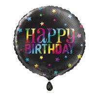 BALLOON FOIL 18IN BDAY RAINBOW