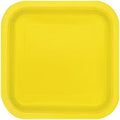 PLATE 7IN SQUARE NEON YELLOW