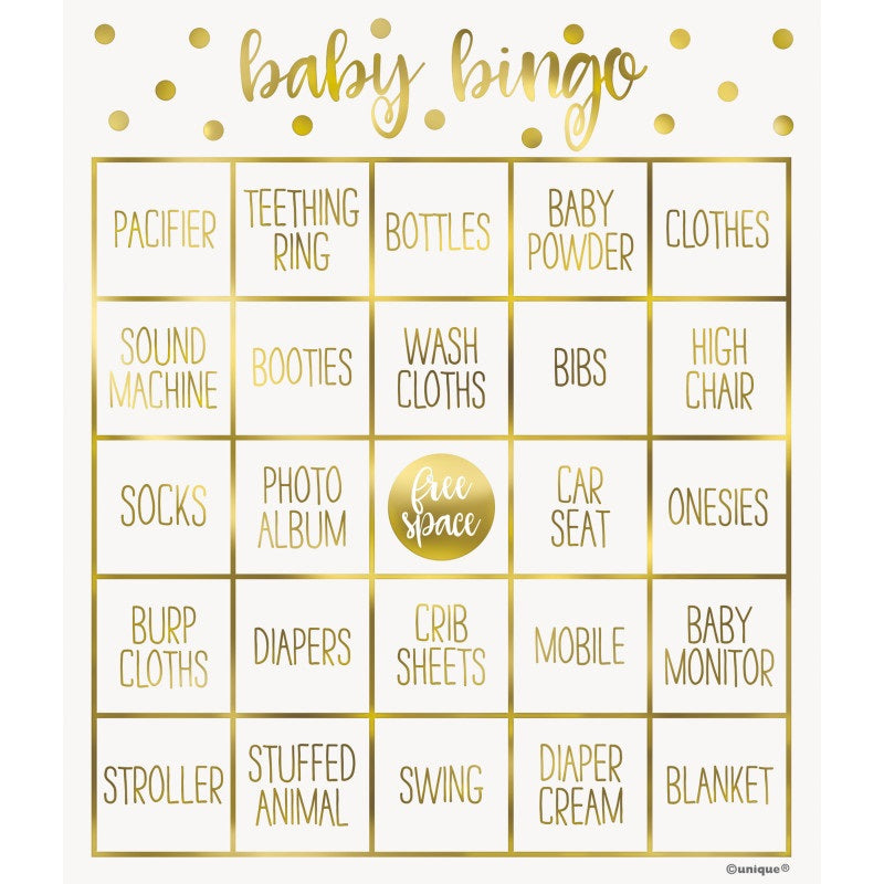 GAME BINGO KIT X8 OH BABY GOLD