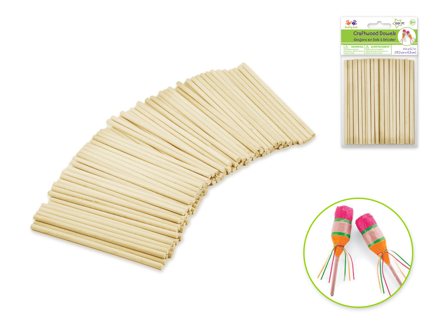 STICKS NATURE DOWEL 1/8X4IN