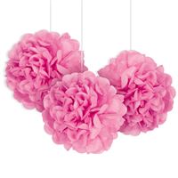 DECO PUFF PAPER 9IX3 HOT PINK