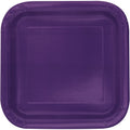 PLATE PAPER SQ 7IN 16PC PURPLE