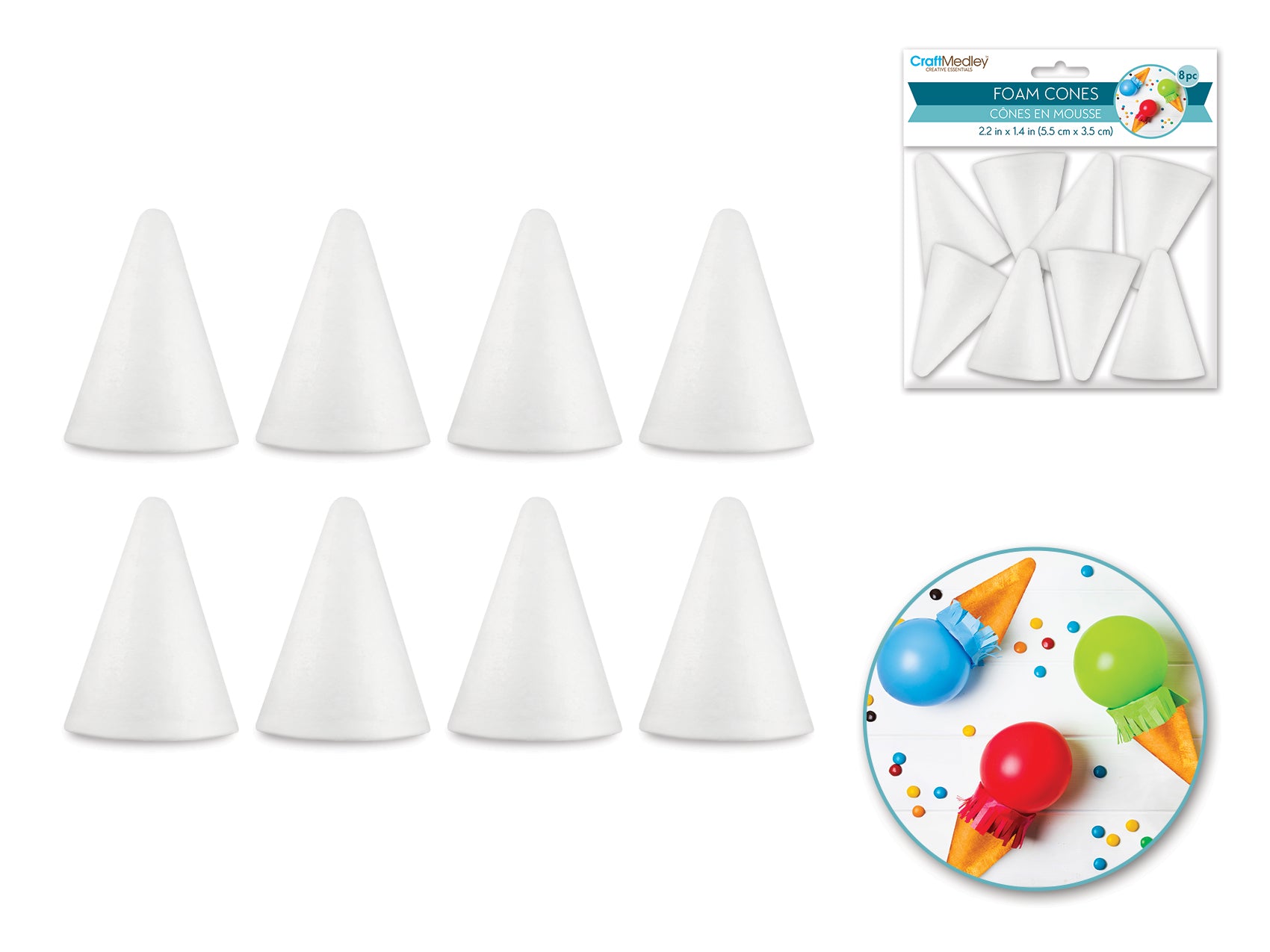 CONE FOAM 4IN 8PC