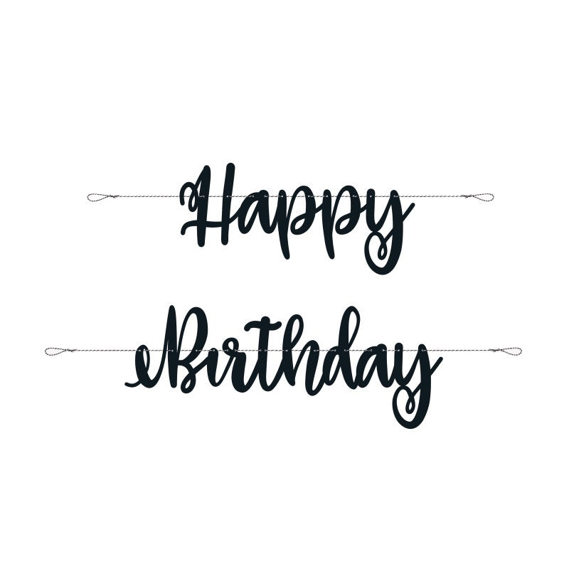 BANNER SCRIPT LETTER HAPPY BDA
