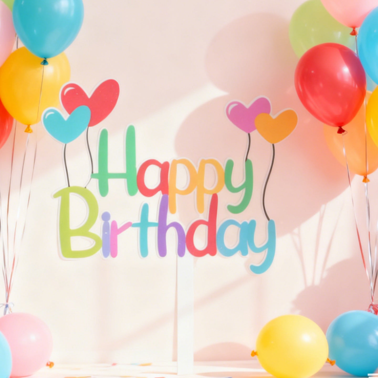 CAKE TOP BDAY GOLD/WHITE