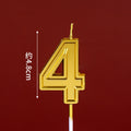 CANDLE GOLD 4.8CM NUMBER 4