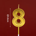 CANDLE GOLD 4.8CM NUMBER 8