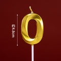 CANDLE GOLD 4.8CM S NUMBER 0