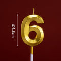 CANDLE GOLD 4.8CM S NUMBER 6