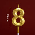 CANDLE GOLD 4.8CM S NUMBER 8