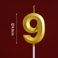 CANDLE GOLD 4.8CM S NUMBER 9