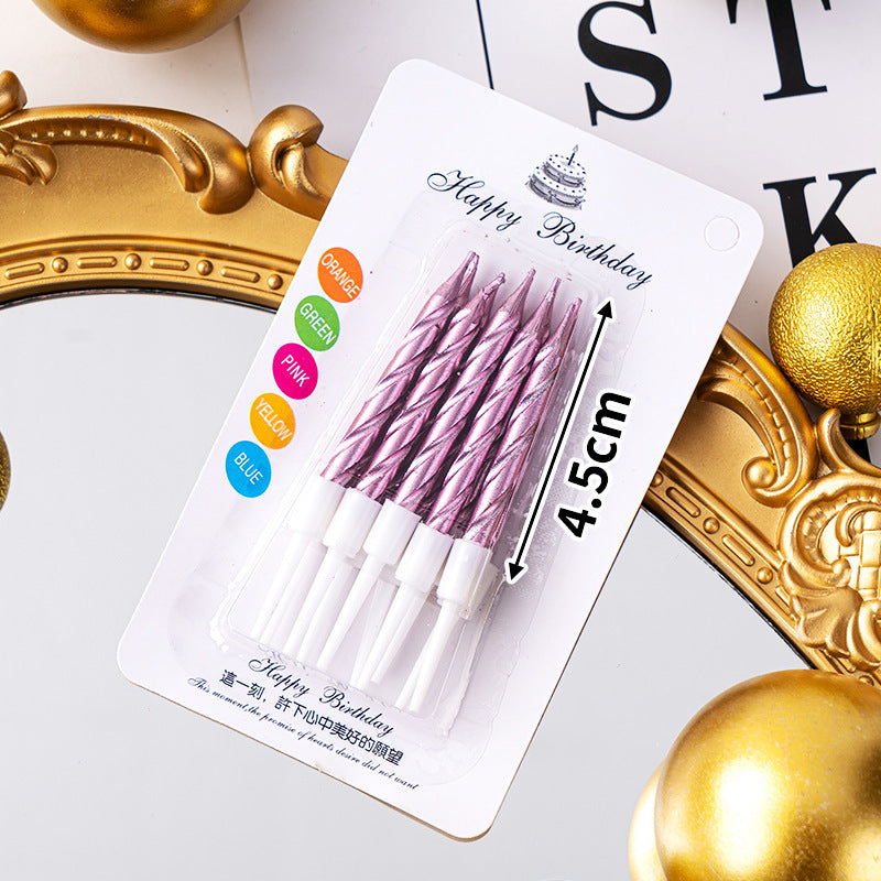 CANDLE MINI 8CM 10PC ROSEGOLD