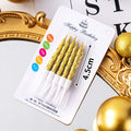 CANDLE MINI 8CM 10PC GOLD