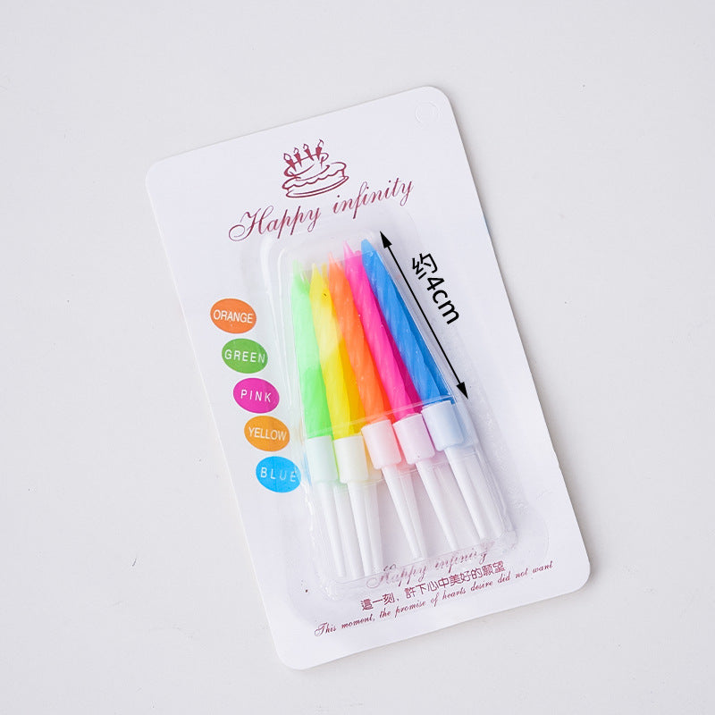 CANDLE MINI 8CM 10PC NEON