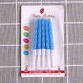 CANDLE MINI 8CM 10PC BLUE
