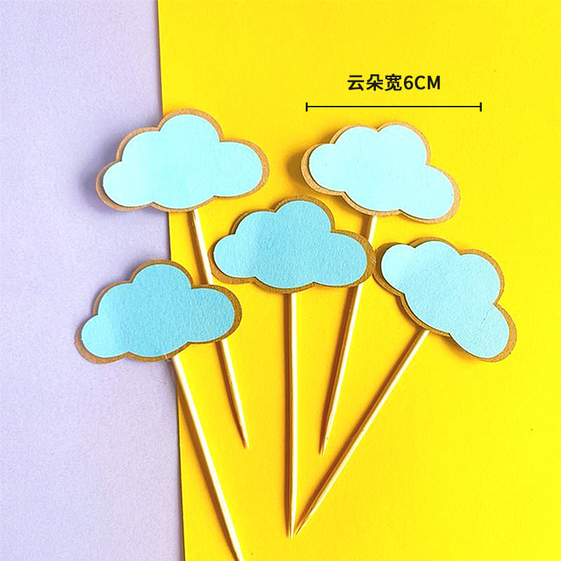 CAKE TOP CLOUD BLUE 5PC