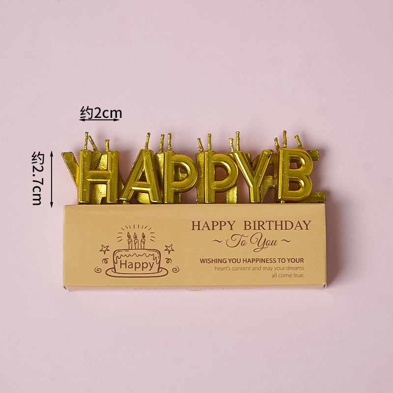 CANDLE HAPPY BIRTHDAY GOLD