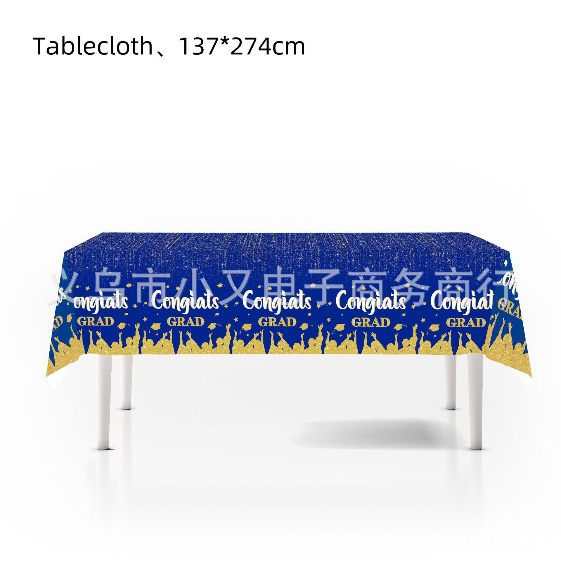 TABLECLOTH GRAD BLUE 137X274CM