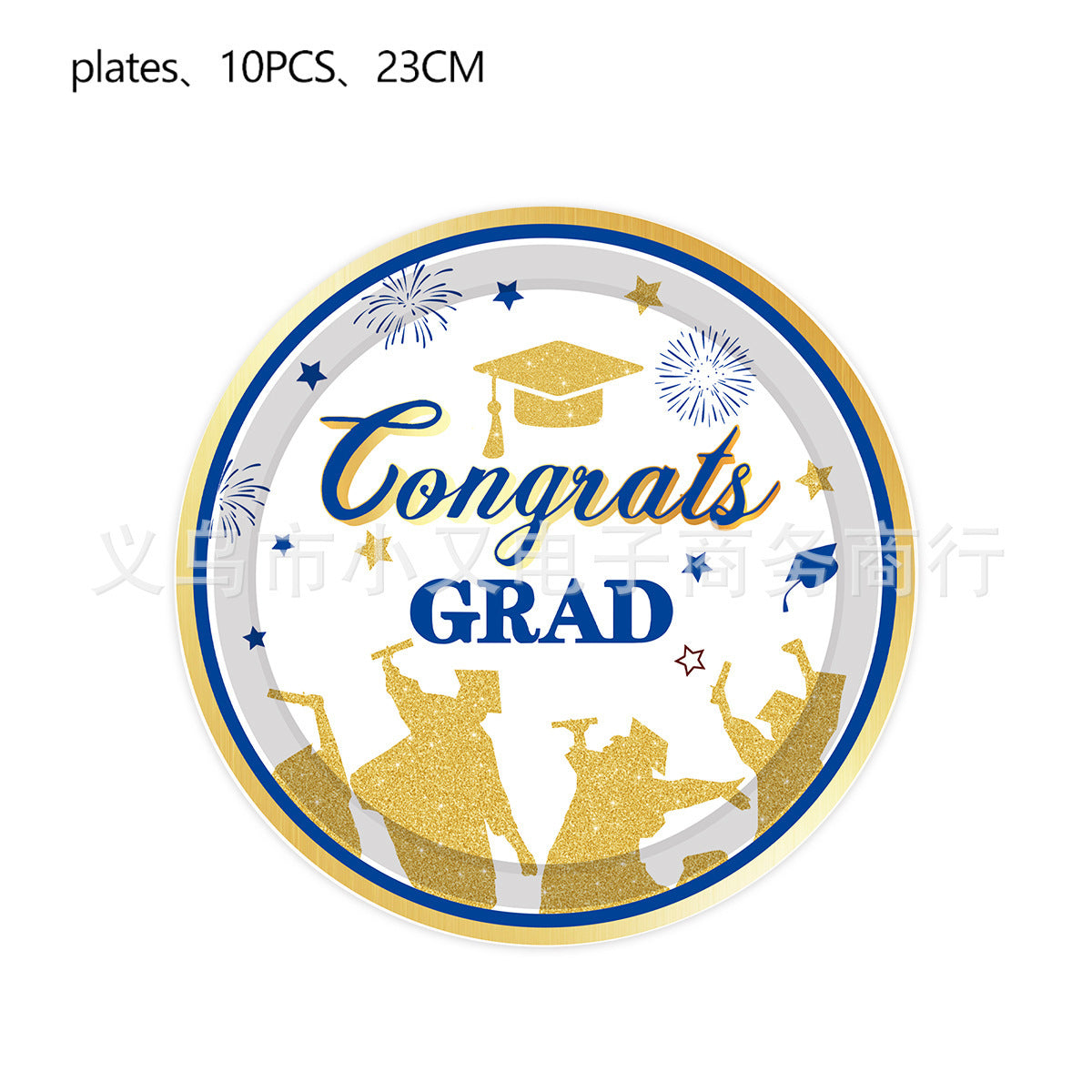 PLATE 9IN GRAD BLUE 10PC