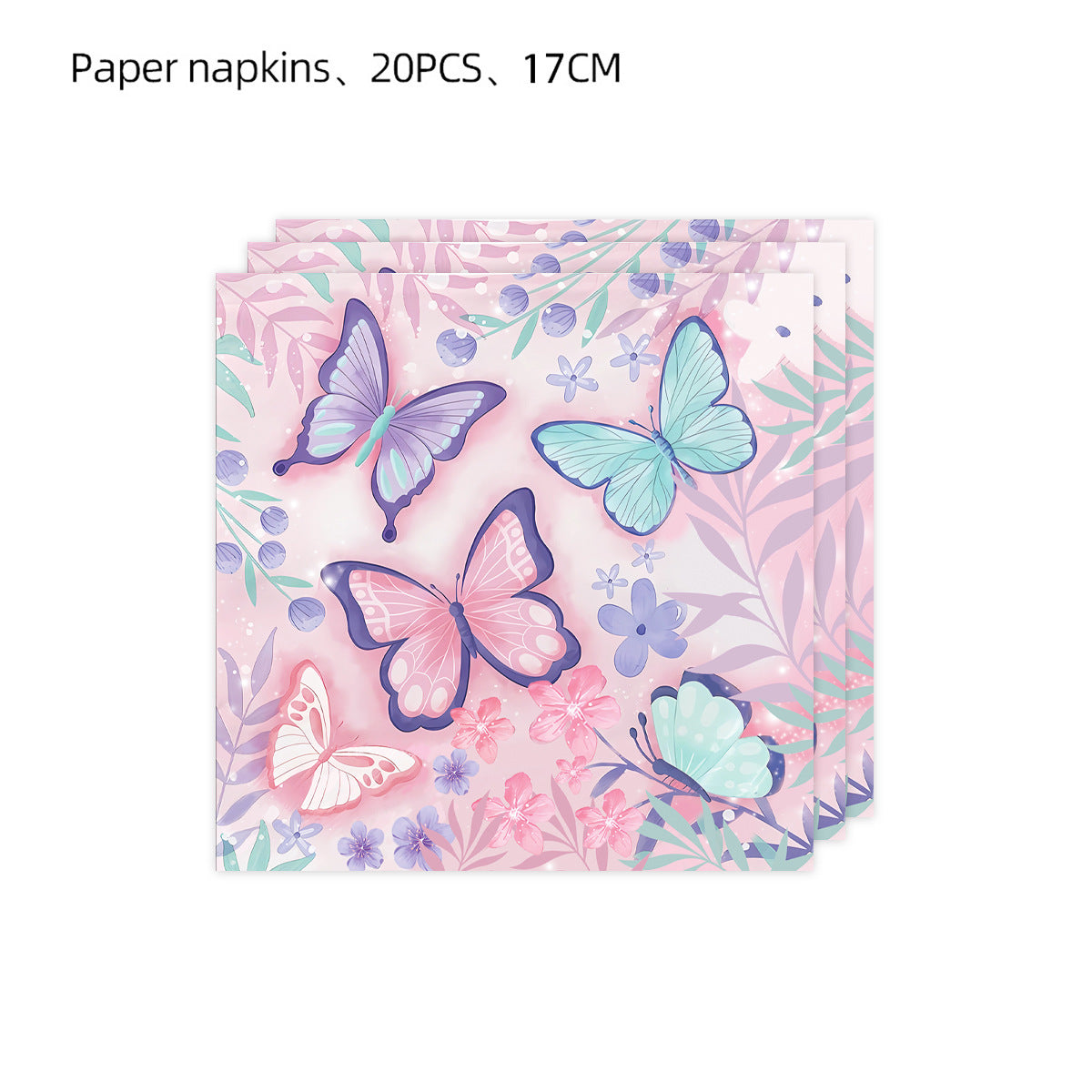NAPKIN BUTTERFLY 20PC