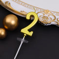CANDLE 2IN GOLD NUMBER 2