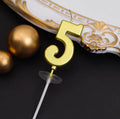CANDLE 2IN GOLD NUMBER 5