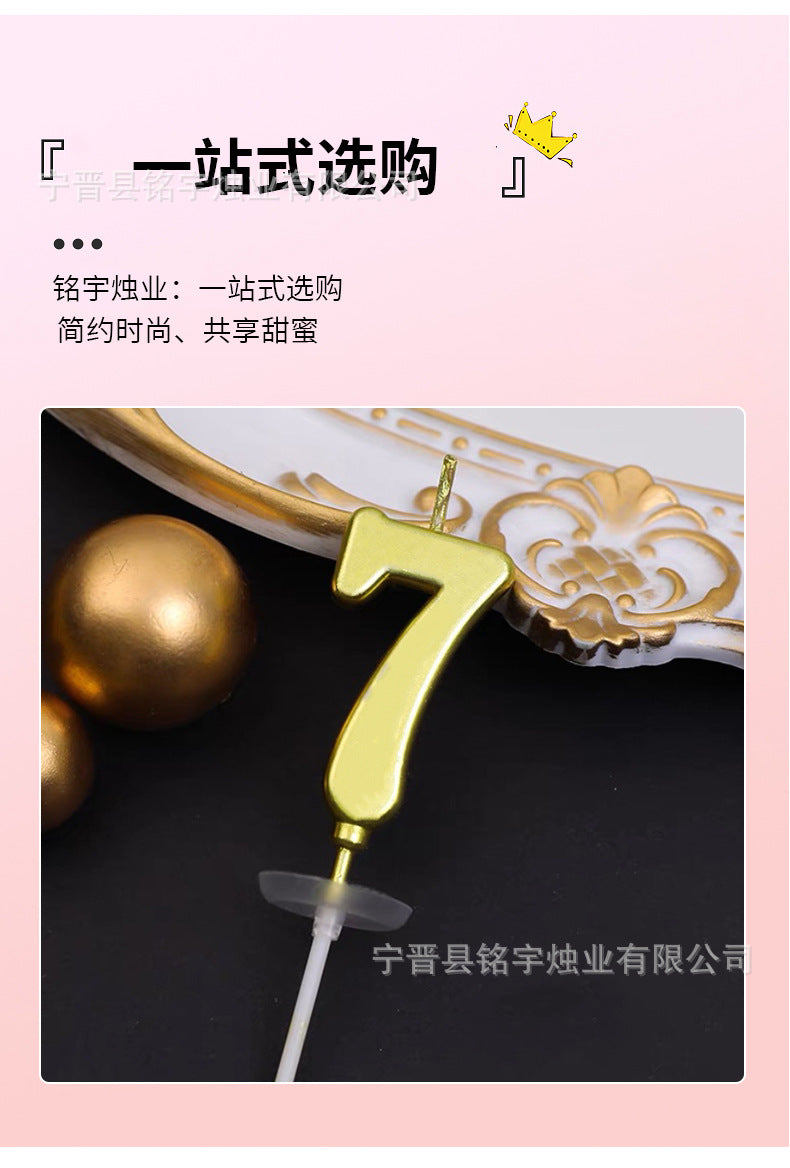 CANDLE 2IN GOLD NUMBER 7