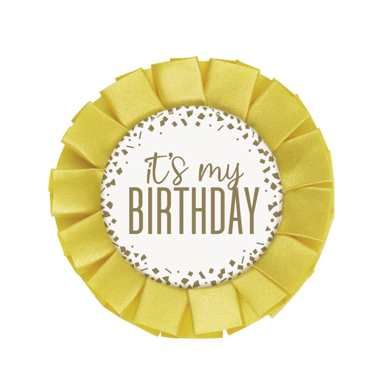 BADGE IT'S MY BDAY CONFT GOLD