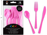 CUTLERY PINK 18PC