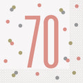 NAPKIN LUNCH ROSE GOLD 70