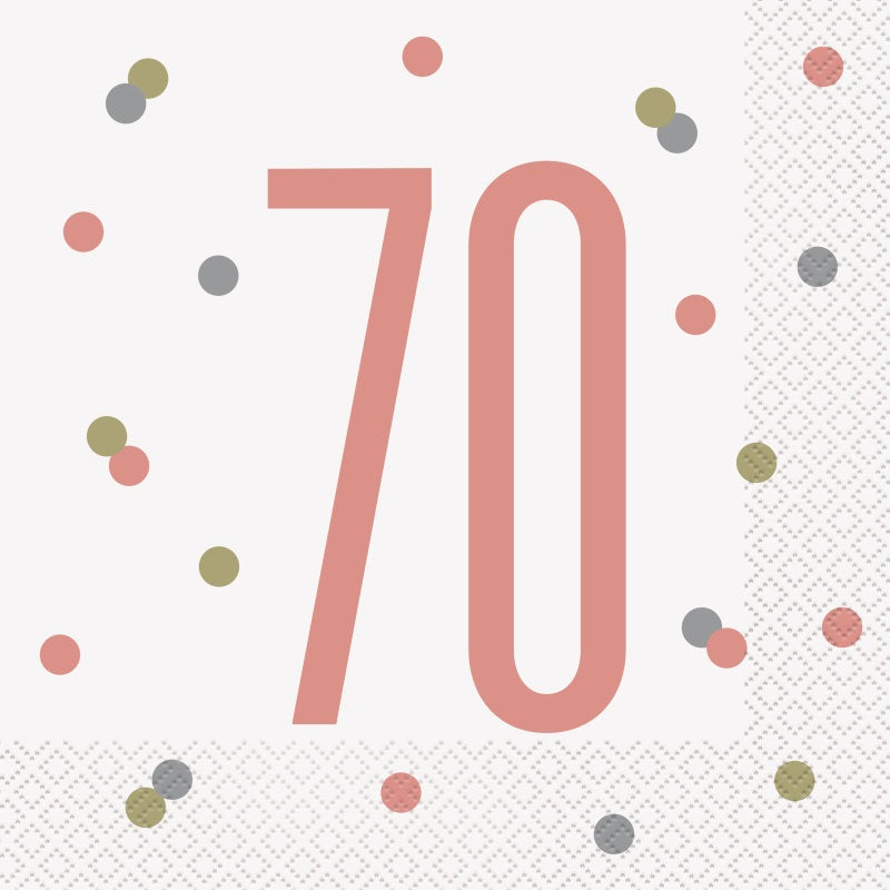 NAPKIN LUNCH ROSE GOLD 70