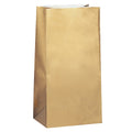 BAG PAPER 12PCS GOLD METALLIC