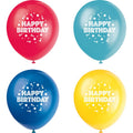 BALLOON 12IN BDAY 8PC