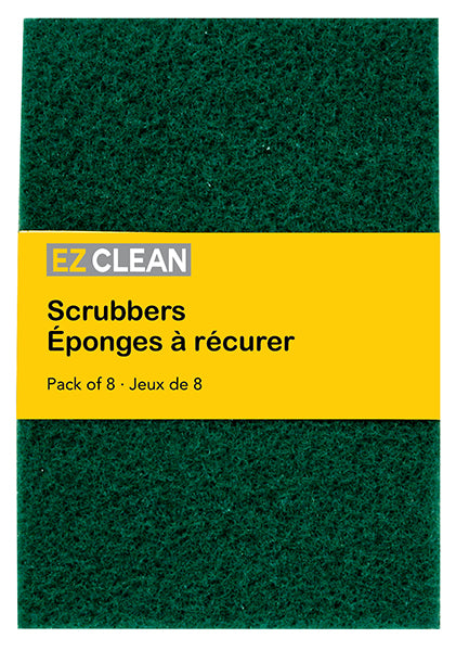SCOURING PAD GREEN 6X8IN 8PC
