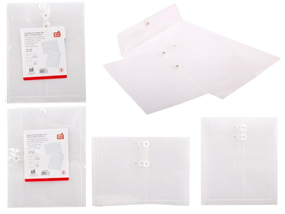 POUCH DOCUMENT 3PCS 10X13IN