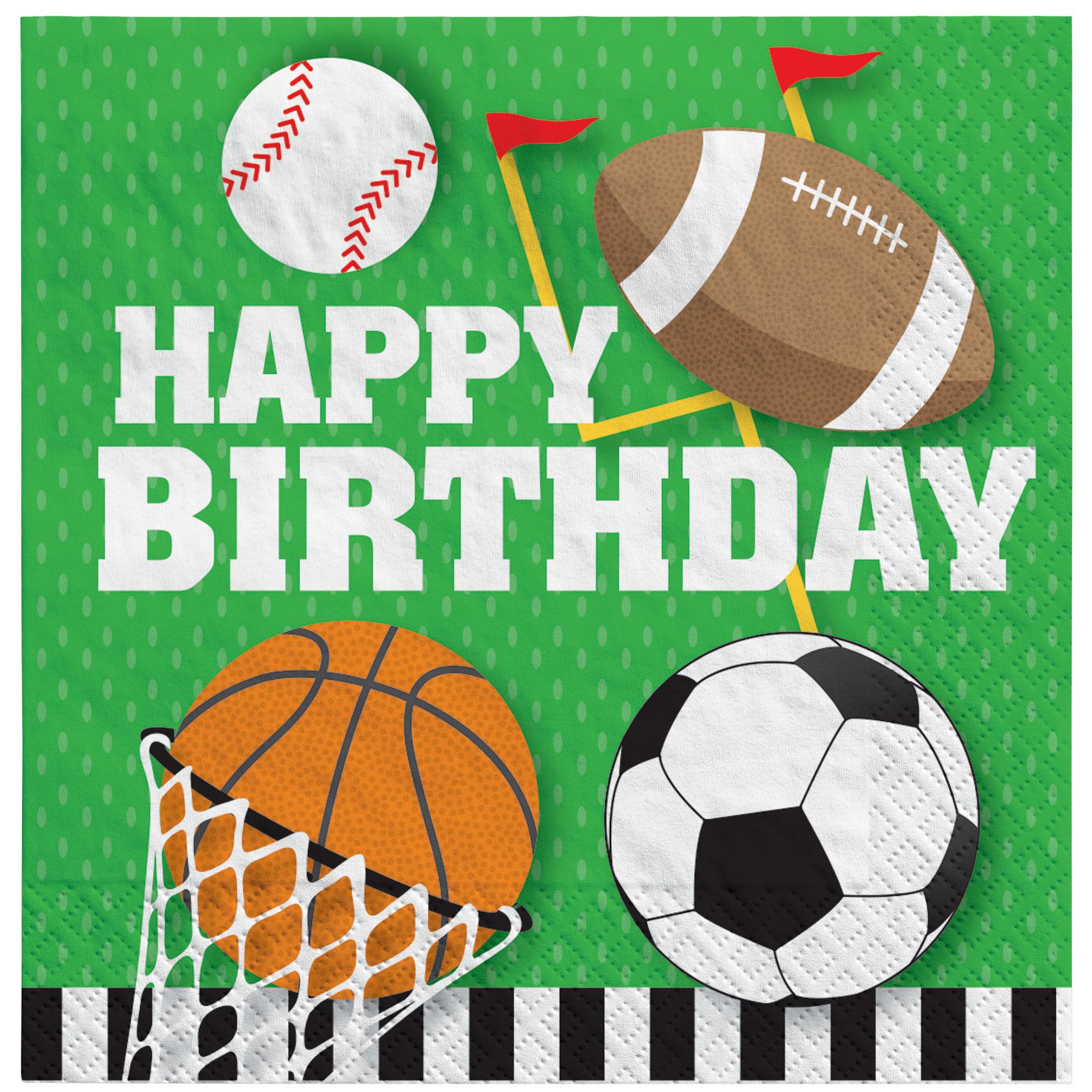NAPKIN BEVE BDAY SPORT