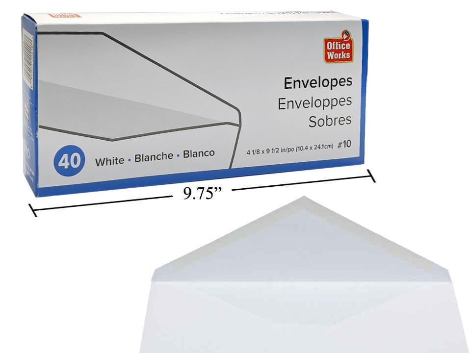ENVELOPE #10 WHITE 40PC