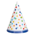 HAT PARTY X8 RAINBOW DOT