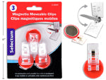 CLIPS MAGNETIC MOVEABLE 3PC