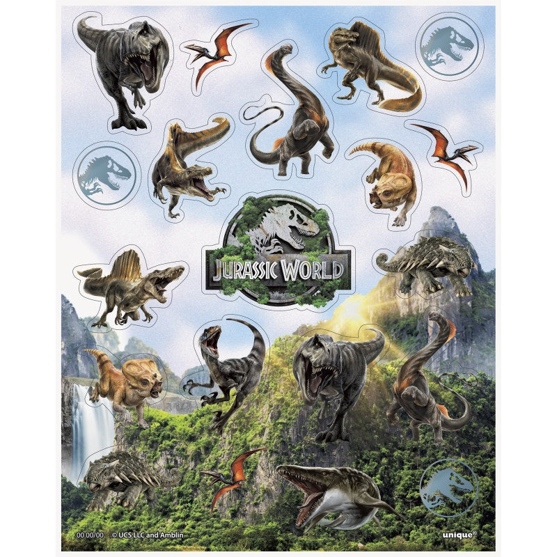 STICKER JURASSIC WORLD 4 SHEET
