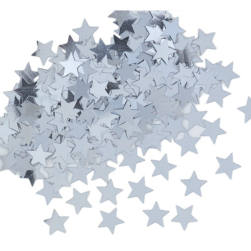 CONFETTI SILVER STAR 0.5OZ