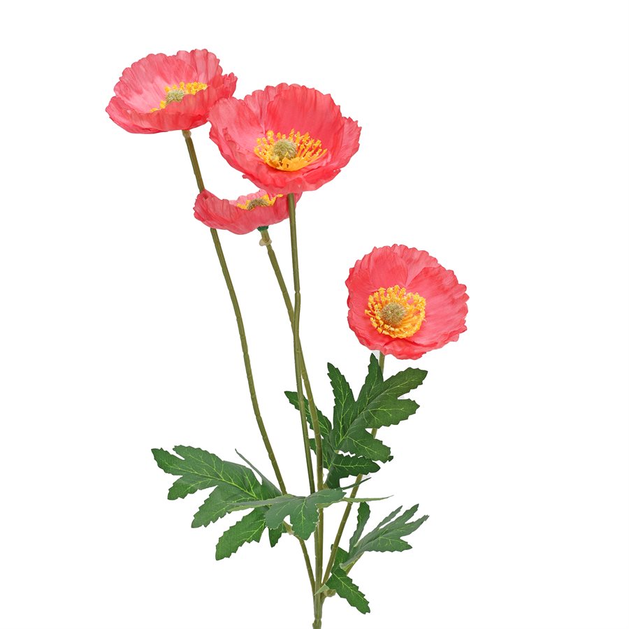 Flower POPPY SPRAY X4, FUCHSIA