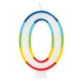 CANDLE RAINBOW NUMBER 0