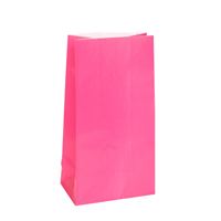 Bag Paper Party 12Pk Hot Pink