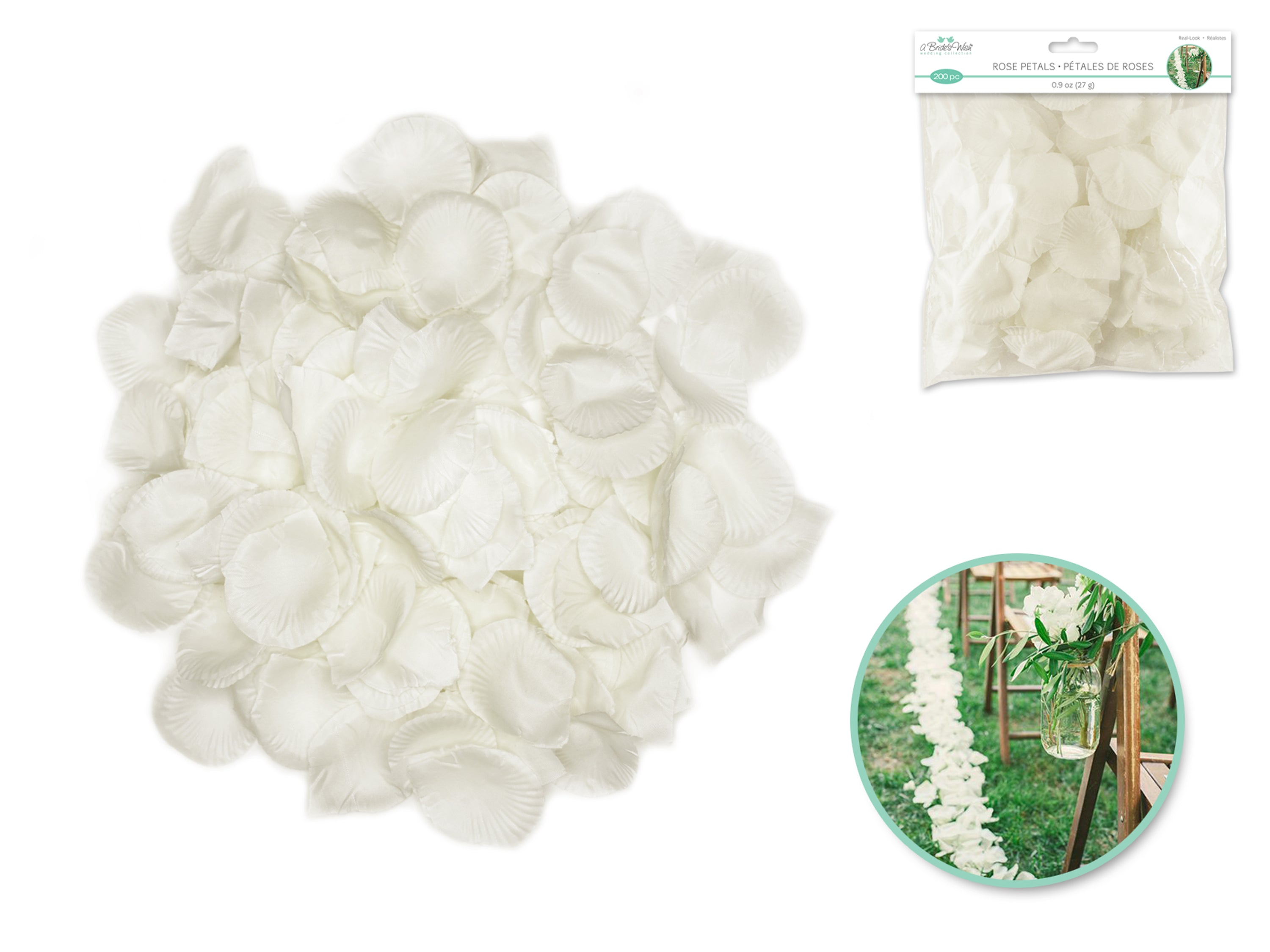 FLOWER PETAL ROSE 200PCS WHITE