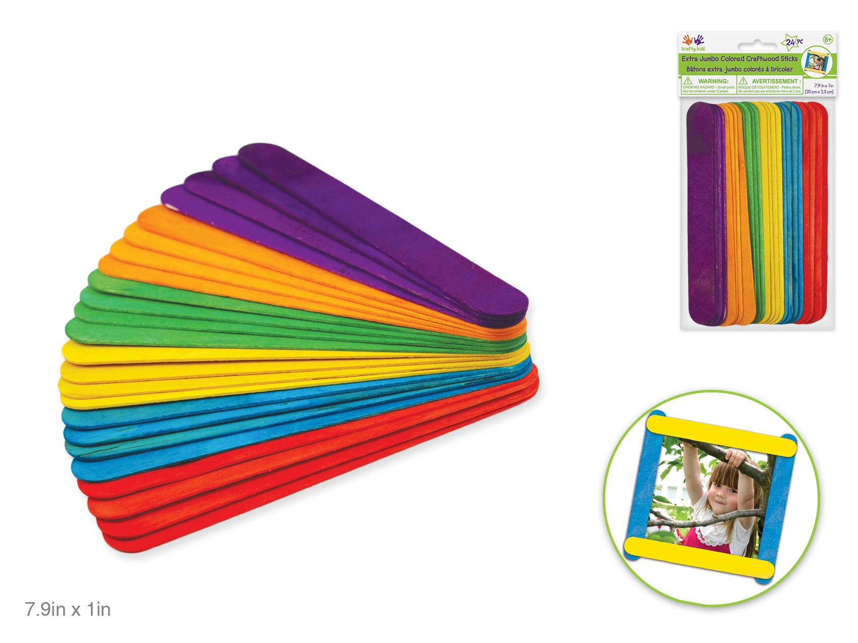 STICKS WOOD DOWEL 7.9X1IN 24PC