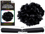 DECO POMPOM 16IN BLACK
