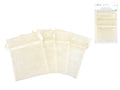 BAG ORGANZA 4X5IN IVORY 4PC