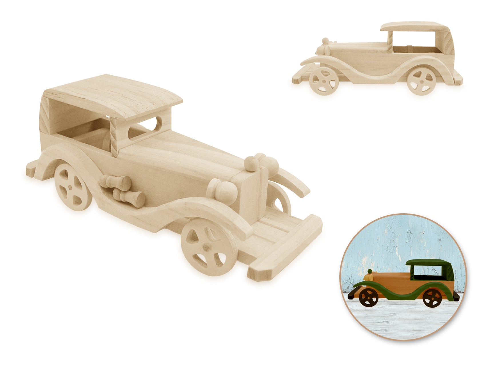 CRAFT WOOD CAR VINTAGE